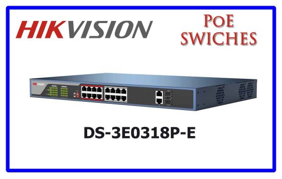 DS-3E0318P-E - Hikvision PoE Switch