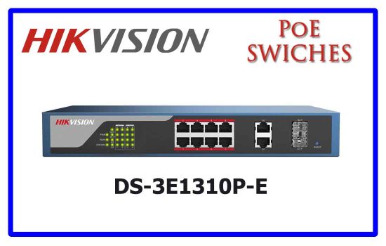DS-3E1310P-E - Hikvision PoE Switch