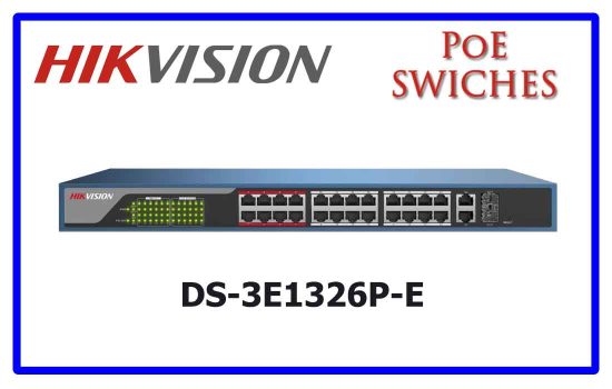 DS-3E1326P-E - Hikvision PoE Switch