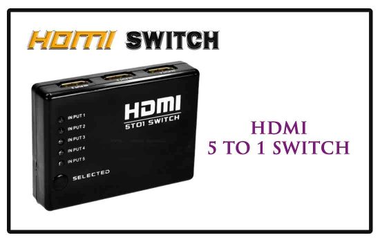 HDMI SWITCH 5 TO 1- cctv accessories advanced digital technology Srilanka