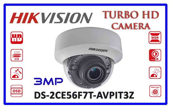 DS-2CE56F7T-AVPIT3Z - Hikvision 3mp Turbo HD Camera Advanced Digital technology Colombo