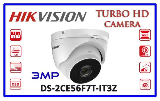 DS-2CE56F7T-IT3Z - Hikvision 3mp Turbo HD Camera Advanced Digital technology Colombo