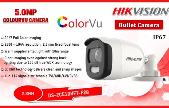 DS-2CE10HFT-F28 5MP COLORVU ANALOG CAMERA Hikvision Camera.lk Colombo Sri Lanka