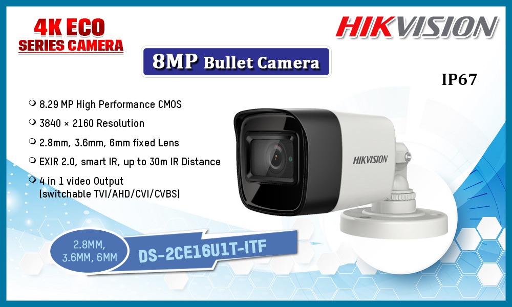 DS-2CE16U1T-ITF 8MP ANALOG CAMERA Hikvision Camera.lk Colombo Sri Lanka