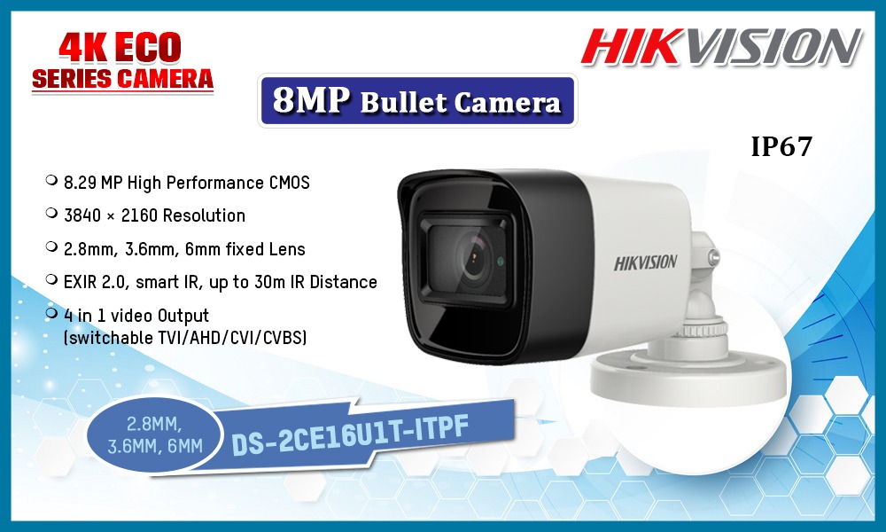 DS-2CE16U1T-ITPF 8MP ANALOG CAMERA Hikvision Camera.lk Colombo Sri Lanka