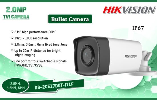 DS-2CE17D0T-IT1F 2.0MP TVI CAMERA Hikvision Camera.lk Colombo Sri Lanka