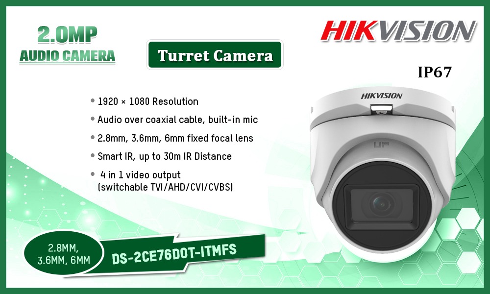 DS-2CE76DOT-ITMFS 2.0MP AUDIO CAMERA hikvision Camera.lk Colombo Sri Lanka