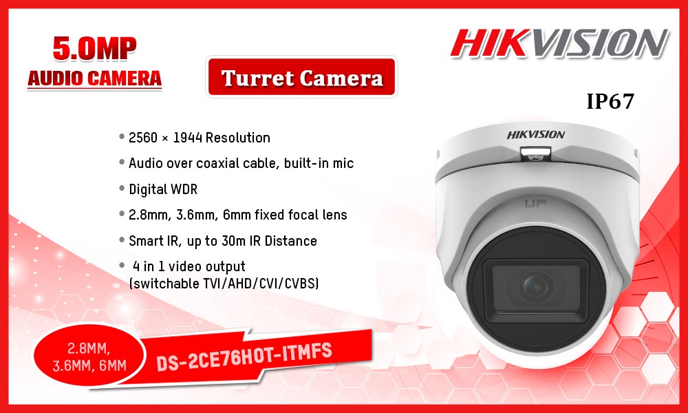 DS-2CE76HOT-ITMFS 5.0MP AUDIO CAMERA Hikvision Camera.lk Colombo Sri Lanka