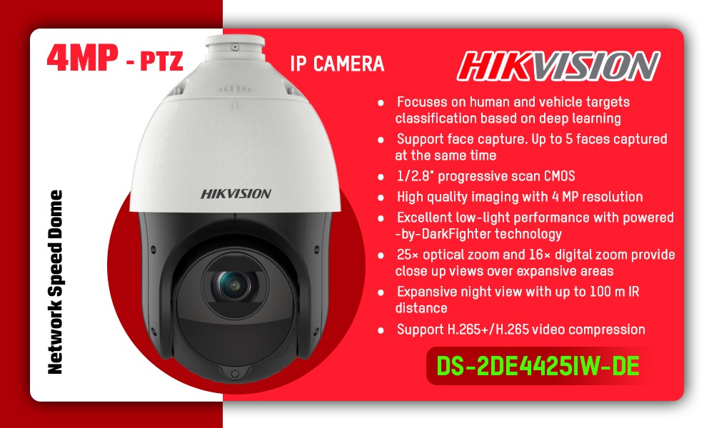 DS-2DE4425IW-DE IP PTZ CAMERA Hikvision Camera.lk Colombo Sri Lanka