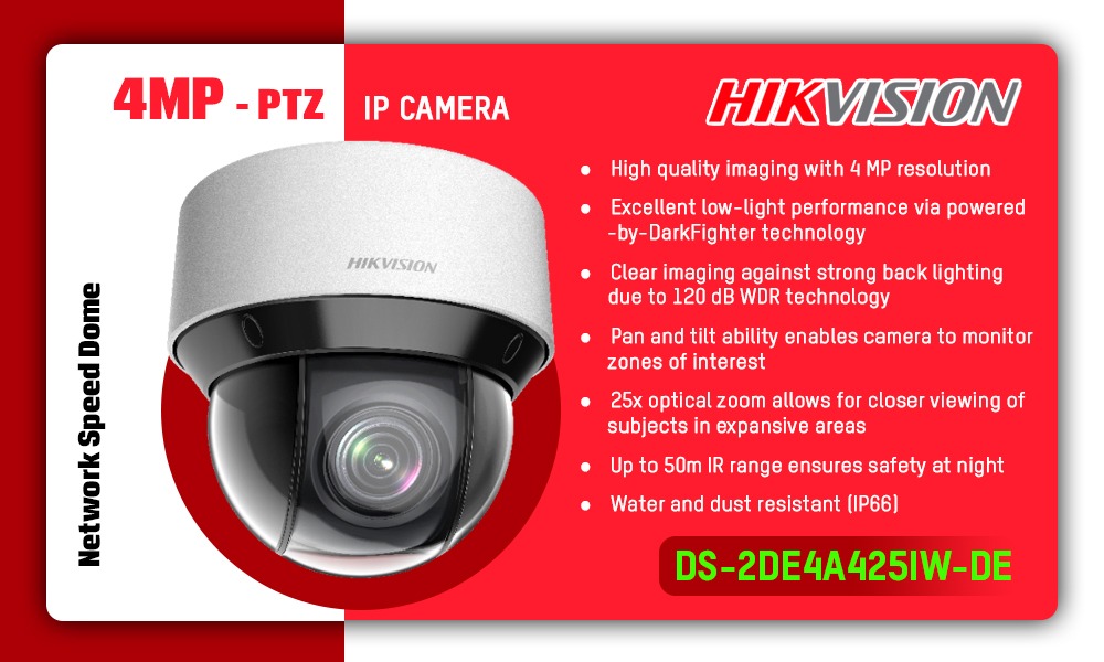 DS-2DE4A425IW-DE IP PTZ CAMERA Hikvision Camera.lk Colombo Sri Lanka