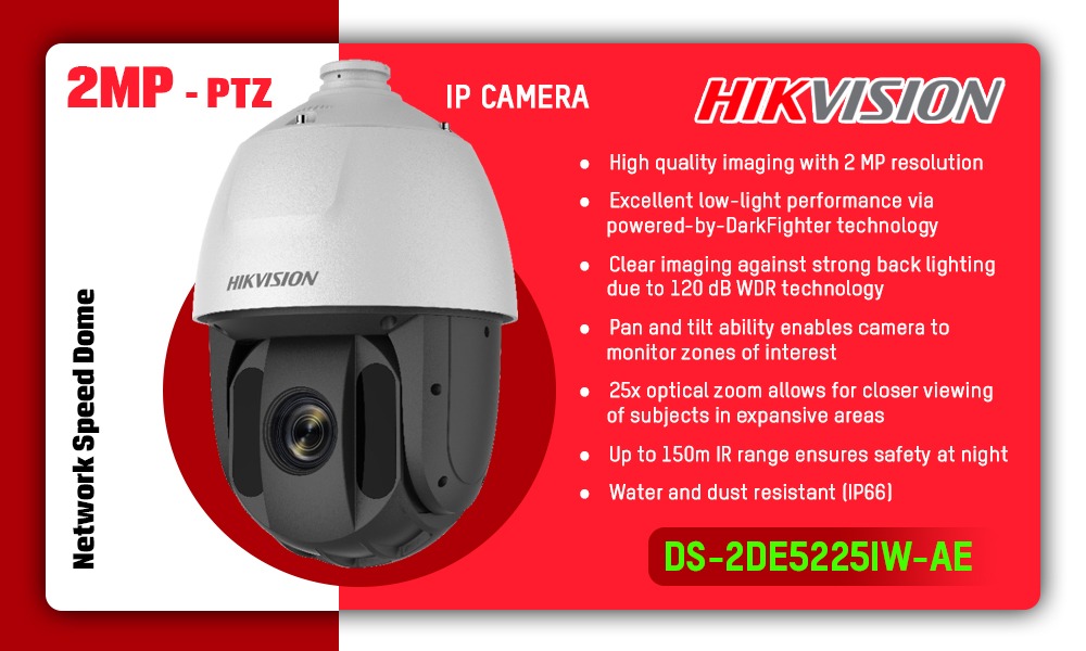 DS-2DE5225IW-AE IP PTZ CAMERA Hikvision Camera.lk Colombo Sri Lanka