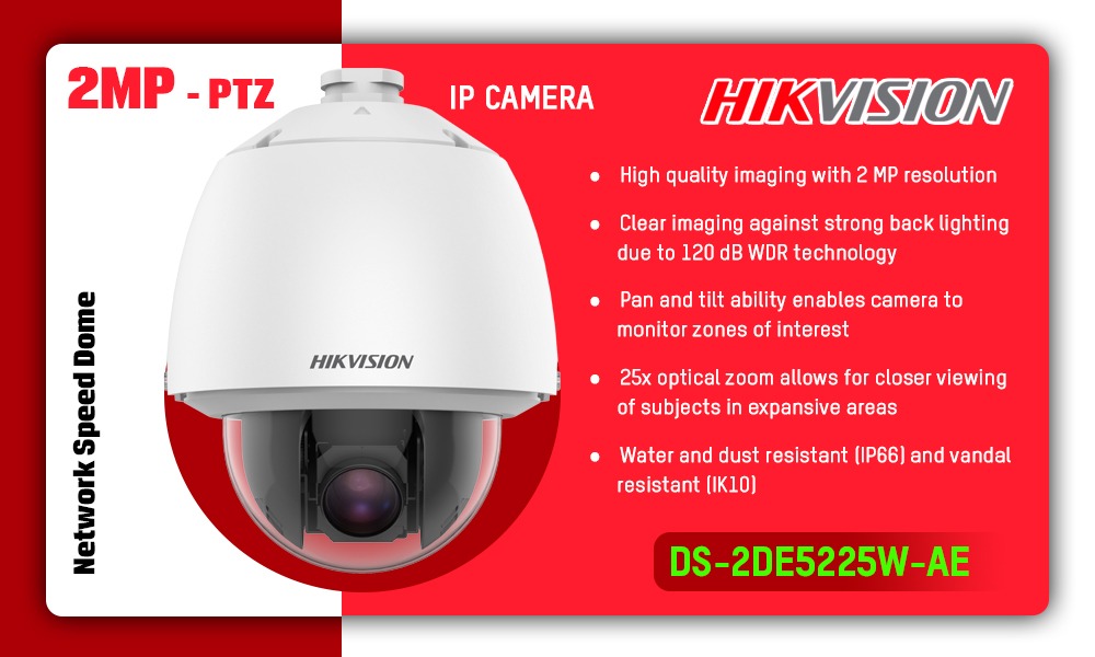 DS-2DE5225W-AE IP PTZ CAMERA Hikvision Camera.lk Colombo Sri Lanka