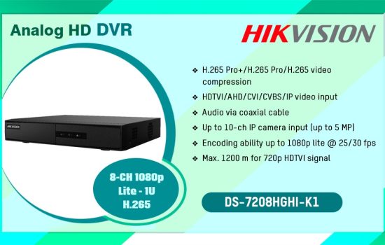 DS-7208HGHI-K1 ANALOG HD DVR Hikvision Camera.lk Colombo Sri Lanka