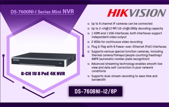 DS-7608NI-I2/8P DS-7600NI-I SERIES MINI NVR Hikvision Camera.lk Colombo Sri Lanka