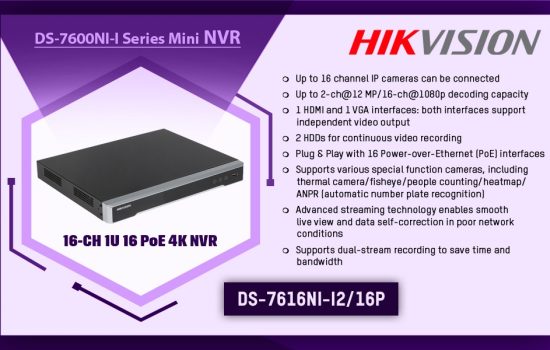DS-7616NI-I2/16P DS-7600NI-I SERIES MINI NVR Hikvision Camera.lk Colombo Sri Lanka