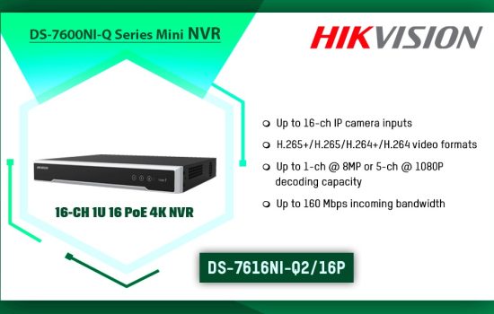 DS-7616NI-Q2/16P DS-7600NI-Q SERIES MINI NVR Hikvision Camera.lk Colombo Sri Lanka