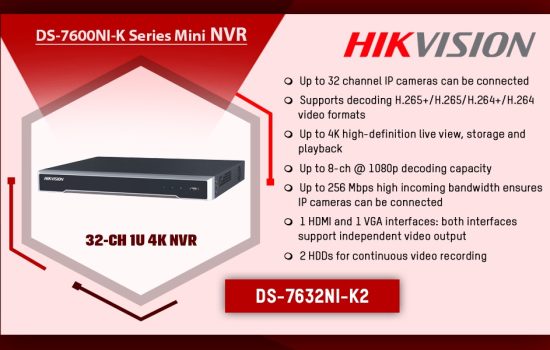DS-7632NI-K2 DS-7600NI-K SERIES MINI NVR Hikvision Camera.lk Colombo Sri Lanka