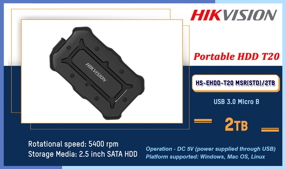 HS-EHDD-T20-MSR(STD)/2TB Portable HDD T20 Hikvision Camera.lk Colombo Sri Lanka