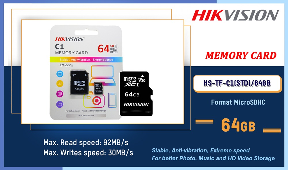 HS-TF-C1(STD)/64GB Memory Card Hikvision Camera.lk Colombo Sri Lanka
