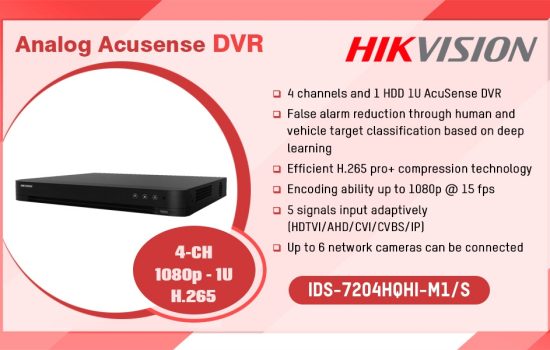 IDS-7204HQHI-M1/S ANALOG ACUSENSE DVR Hikvision Camera.lk Colombo Sri Lanka