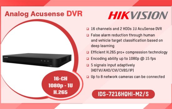 IDS-7216HQHI-M2/S ANALOG ACUSENSE DVR Hikvision Camera.lk Colombo Sri Lanka