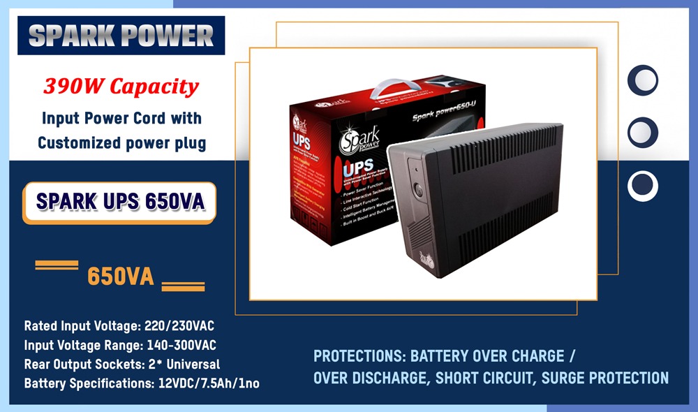 SPARK UPS 650VA Spark Power UPS Camera.lk Colombo Sri Lanka