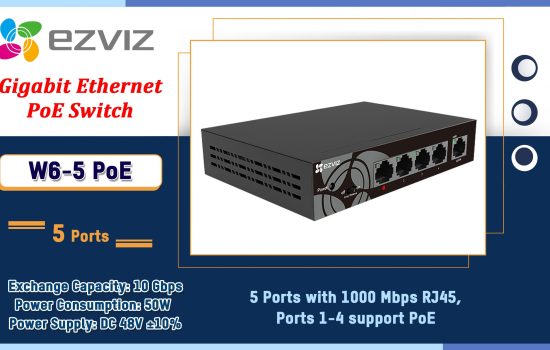 W6-5-PoE 5-Port Gigabit Ethernet PoE Switch Ezviz Camera.lk Colombo Sri Lanka