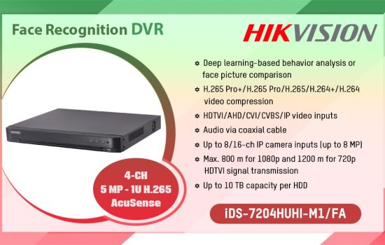 iDS-7204HUHI-M1/FA FACE RECOGNITION DVR Hikvision Camera.lk Colombo Sri Lanka