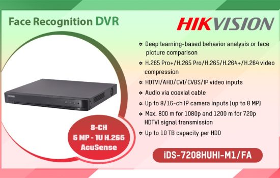 iDS-7208HUHI-M1/FA FACE RECOGNITION DVR Hikvision Camera.lk Colombo Sri Lanka