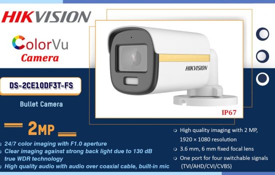 DS-2CE10DF3T-FS Hikvision 2MP COLORVU CAMERA Camera.lk Colombo Sri Lanka