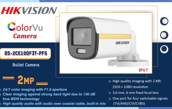 DS-2CE10DF3T-PFS Hikvision 2MP COLORVU CAMERA Camera.lk Colombo Sri Lanka