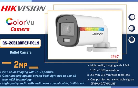 DS-2CE10DF8T-FSLN Hikvision 2MP COLORVU CAMERA Camera.lk Colombo Sri Lanka
