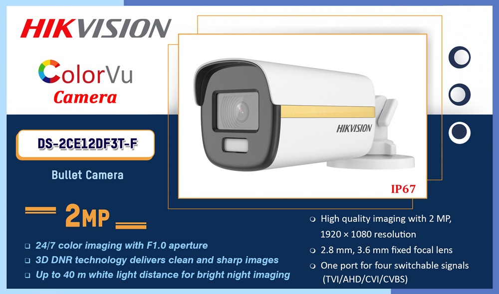 DS-2CE12DF3T-F Hikvision 2MP COLORVU CAMERA Camera.lk Colombo Sri Lanka