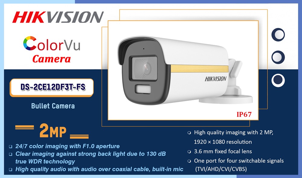 DS-2CE12DF3T-FS Hikvision 2MP COLORVU CAMERA Camera.lk Colombo Sri Lanka