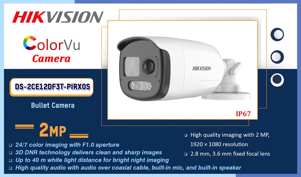 DS-2CE12DF3T-PIRXOS Hikvision 2MP COLORVU CAMERA Camera.lk Colombo Sri Lanka