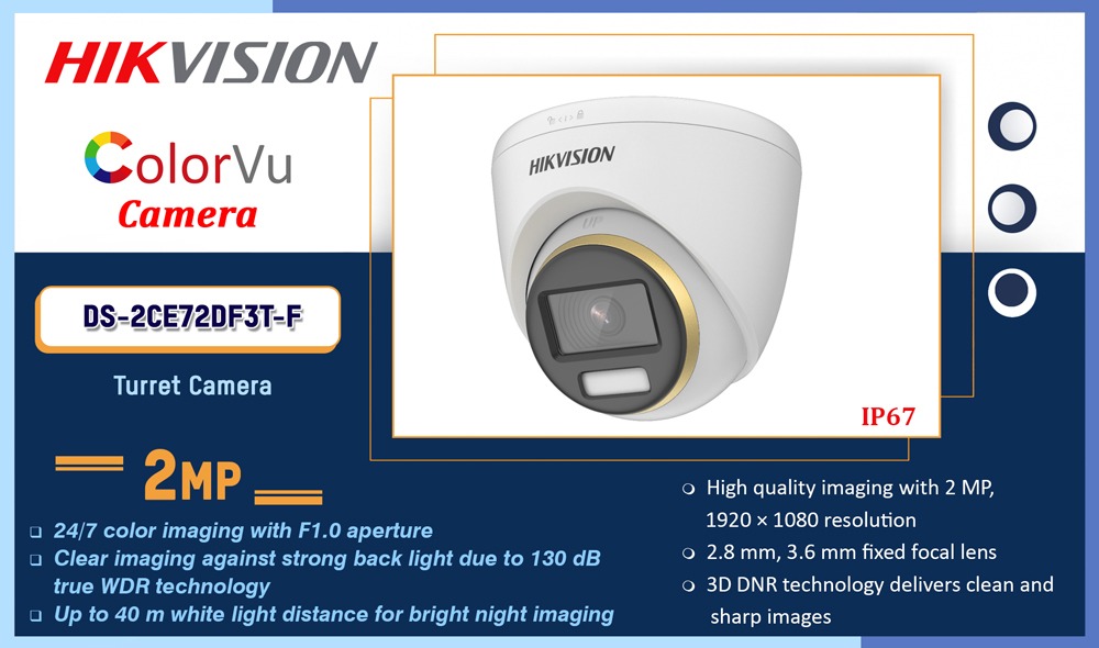 DS-2CE72DF3T-F Hikvision 2MP COLORVU CAMERA Camera.lk Colombo Sri Lanka