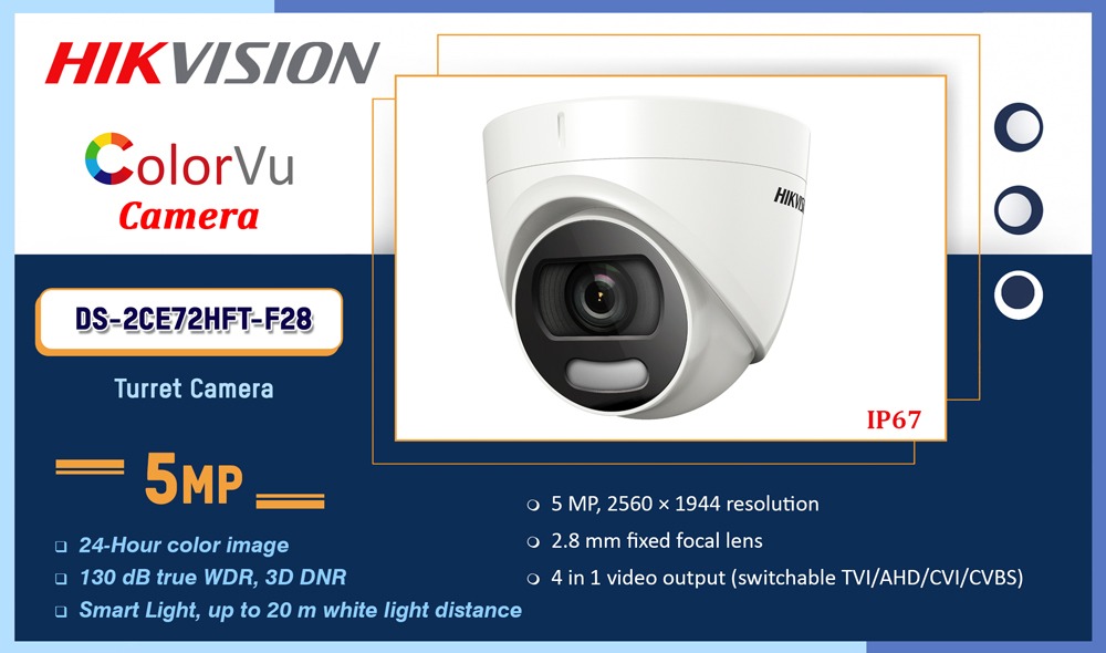 DS-2CE72HFT-F28 Hikvision 3K 5MP COLOURVU CAMERA Camera.lk Colombo Sri Lanka