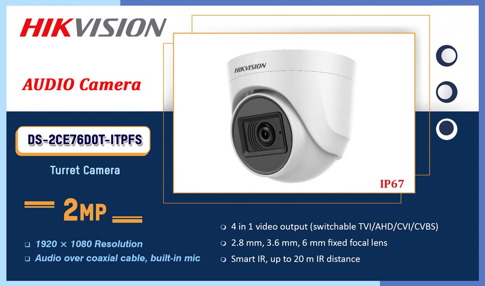 DS-2CE76D0T-ITPFS Hikvision 2MP AUDIO CAMERA Camera.lk Colombo Sri Lanka
