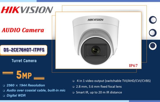 DS-2CE76H0T-ITPFS Hikvision 5MP AUDIO CAMERA Camera.lk Colombo Sri Lanka