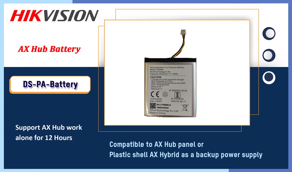 DS-PA-Battery Hikvision ALARM Camera.lk Colombo Sri Lanka