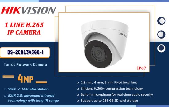 DS-2CD1343G0-I Hikvision 4.0MP IP - 1 LINE H.265 IP CAMERA Camera.lk Colombo Sri Lanka