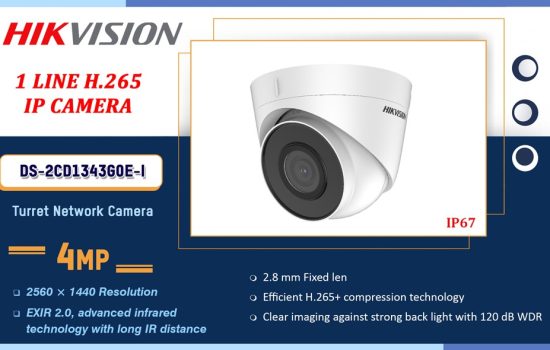 DS-2CD1343G0E-I Hikvision 4.0MP IP - 1 LINE H.265 IP CAMERA Camera.lk Colombo Sri Lanka
