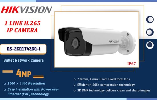 DS-2CD1T43G0-I Hikvision 4.0MP IP - 1 LINE H.265 IP CAMERA Camera.lk Colombo Sri Lanka