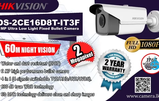 DS-2CE16D8T-IT3F Hikvision 2MP Ultra Low Light Fixed Bullet Camera Camera.lk Colombo Srilanka