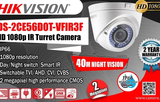 DS-2CE56D0T-VFIR3F - Hikvision 2M 1080p HD IR Turret Camera Camera.lk Colombo Srilanka