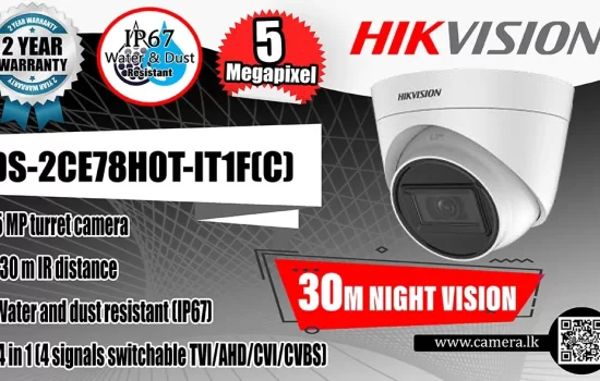 DS-2CE78H0T-IT1F(C) - Hikvision 5MP Turret Camera Camera.lk Colombo Srilanka