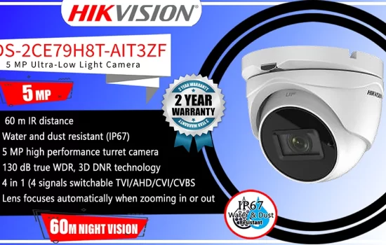 DS-2CE79H8T-AIT3ZF - Hikvision 5MP Ultra-Low Light Camera Camera.lk Colombo Srilanka
