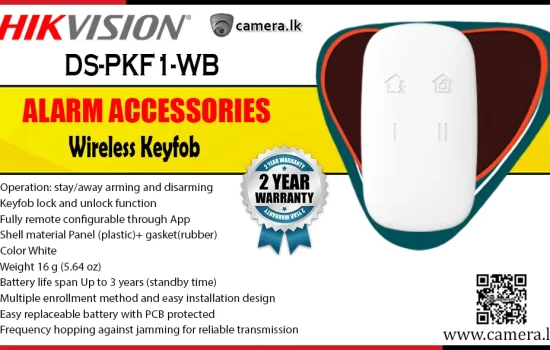 DS-PKF1-WB - Hikvision Wireless Keyfob Alarm Accessories Camera.lk Colombo Srilanka