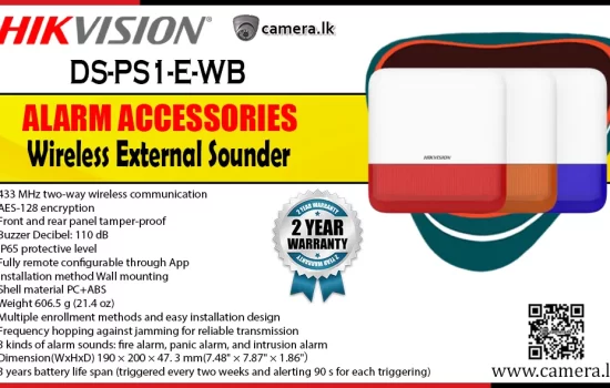 DS-PS1-E-WB - Hikvision Wireless External Sounder Alarm Accessories Camera.lk Colombo Srilanka