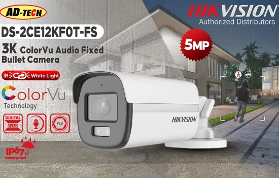 DS-2CE12KF0T-FS - Hikvision 5MP 3K ColorVu Audio Fixed Bullet Camera Camera.lk Srilanka